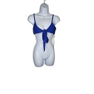 Fashion Nova Swim Crossed My Mind  Bikini  Top Royal Blue Size M‎ NWT